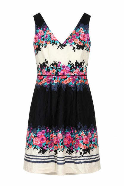 Monsoon Women’s Multicoloured Floral Fit & Flare Dress UK 14