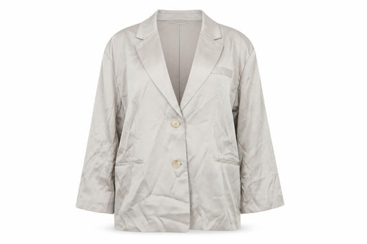 H&M Women’s Beige Size M UK 12 Long Single-Breasted Blazer
