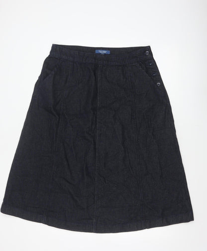 Seasalt Cornwall Women’s Blue UK 16 A-Line Organic Cotton Denim Skirt