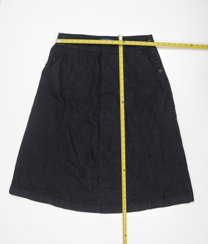 Seasalt Cornwall Women’s Blue UK 16 A-Line Organic Cotton Denim Skirt