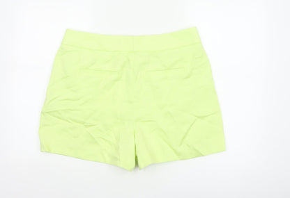 Marks & Spencer Women Yellow Size 16 Regular Tailored Shorts Pockets