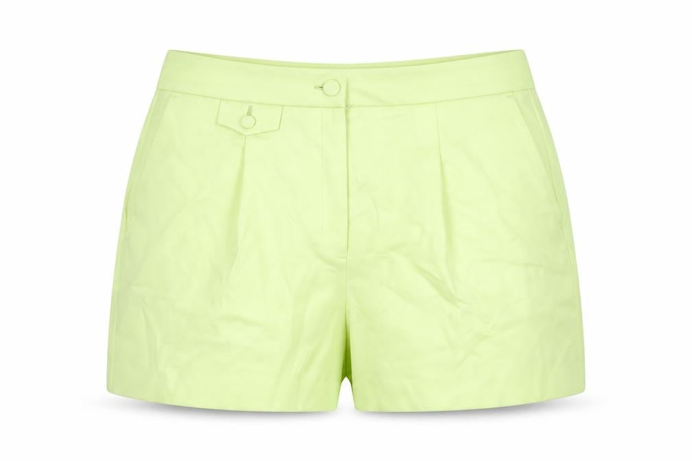 Marks & Spencer Women Yellow Size 16 Regular Tailored Shorts Pockets