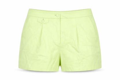 Marks & Spencer Women Yellow Size 16 Regular Tailored Shorts Pockets