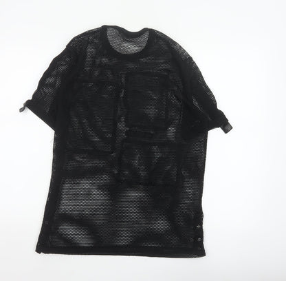Manière De Voir Women Black UK 6 Sheer Mesh Marilyn Graphic T-Shirt