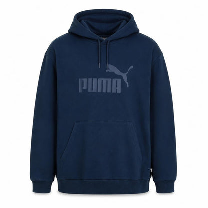 Puma Men's Blue XL Pullover Hoodie Logo Graphic Kangaroo Pocket
