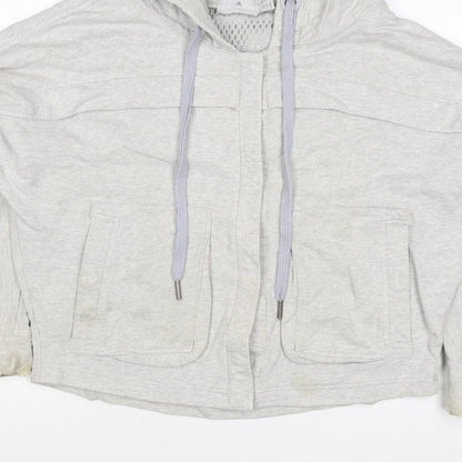 adidas Stella McCartney Women Grey M Hooded Cotton Jacket
