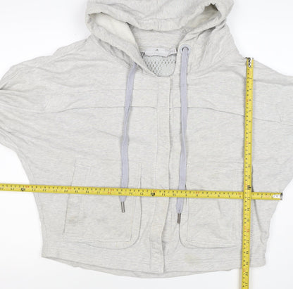 adidas Stella McCartney Women Grey M Hooded Cotton Jacket