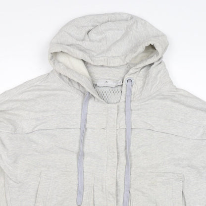 adidas Stella McCartney Women Grey M Hooded Cotton Jacket