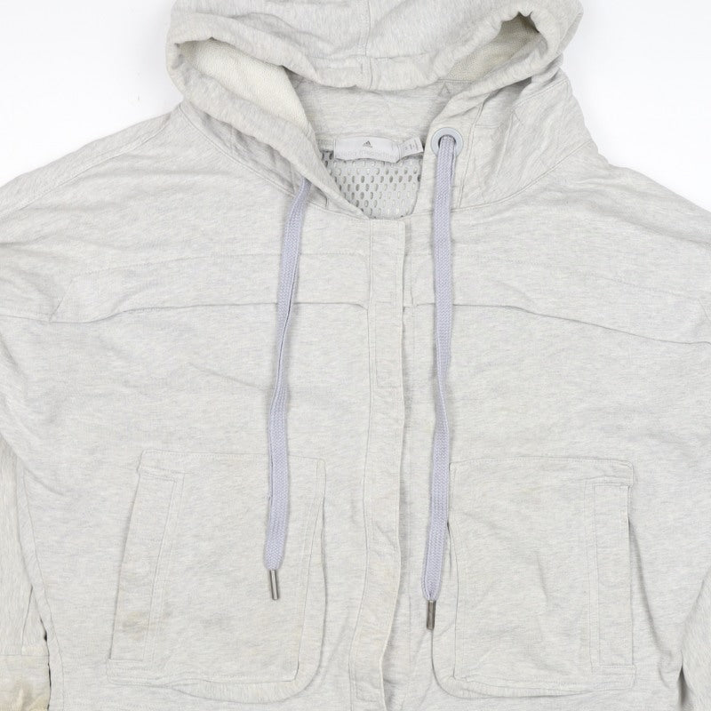 adidas Stella McCartney Women Grey M Hooded Cotton Jacket