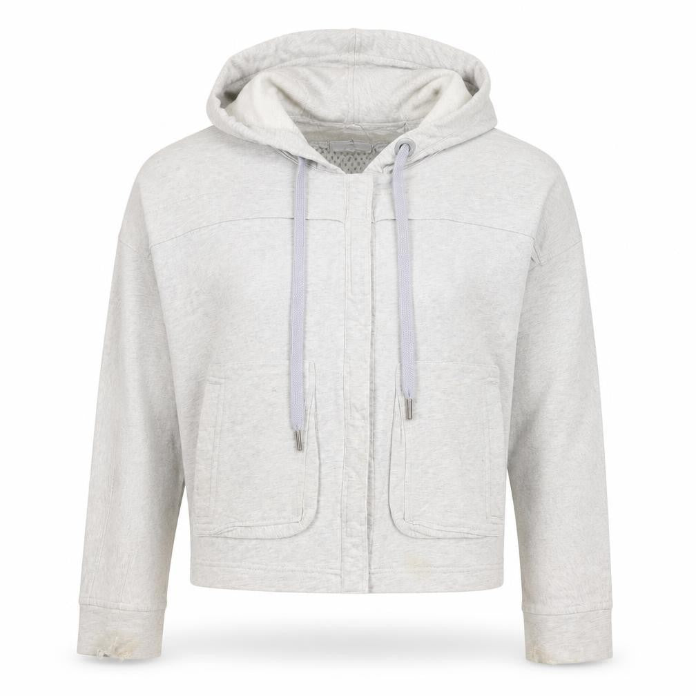 adidas Stella McCartney Women Grey M Hooded Cotton Jacket
