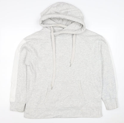Mint Velvet Women’s Grey L Pullover Hoodie Colourblock Pockets