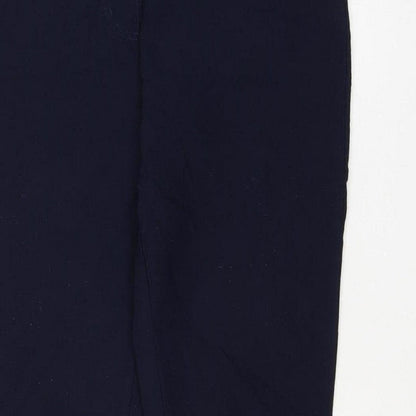 Cotton Traders Women's Blue Size 12 Cargo Straight Trousers Zip Pockets