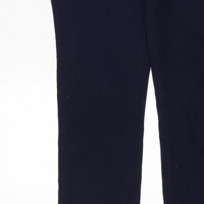 Cotton Traders Women's Blue Size 12 Cargo Straight Trousers Zip Pockets