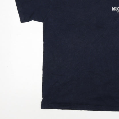 Slazenger Men's Blue XL Deuchars IPA Logo Crew Neck Cotton T-Shirt