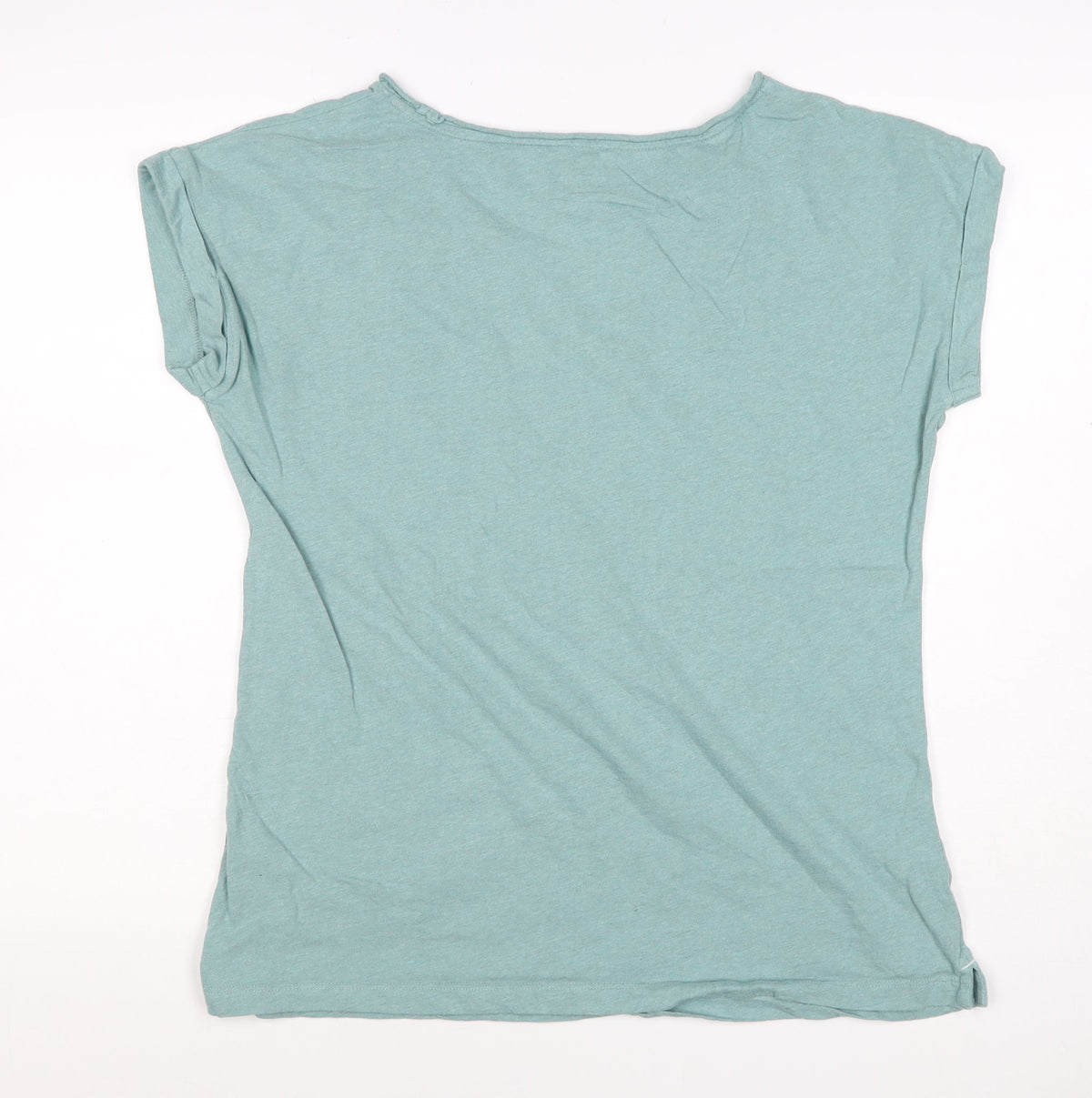 FatFace Women’s Blue UK 12 Basic Cotton Marine Wave T-Shirt