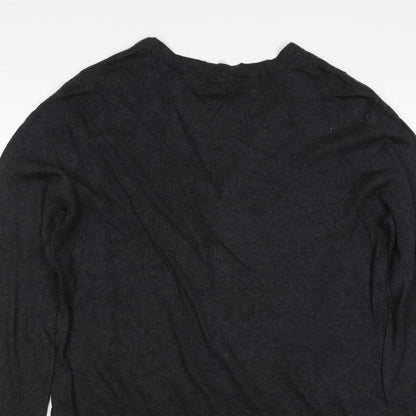 Gap Women’s Black Cotton V-Neck Button Cardigan Size M