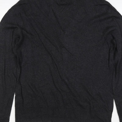 Gap Women’s Black Cotton V-Neck Button Cardigan Size M