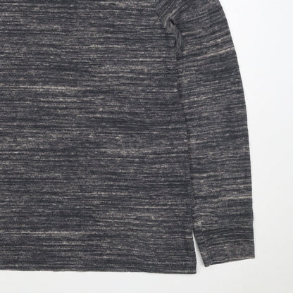 Hollister Men’s Grey Marl Logo Crew Neck Pullover Sweatshirt M