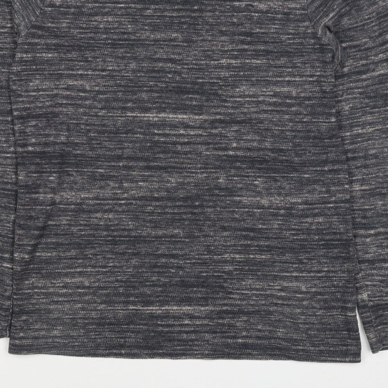Hollister Men’s Grey Marl Logo Crew Neck Pullover Sweatshirt M