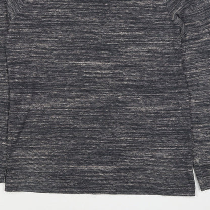 Hollister Men’s Grey Marl Logo Crew Neck Pullover Sweatshirt M