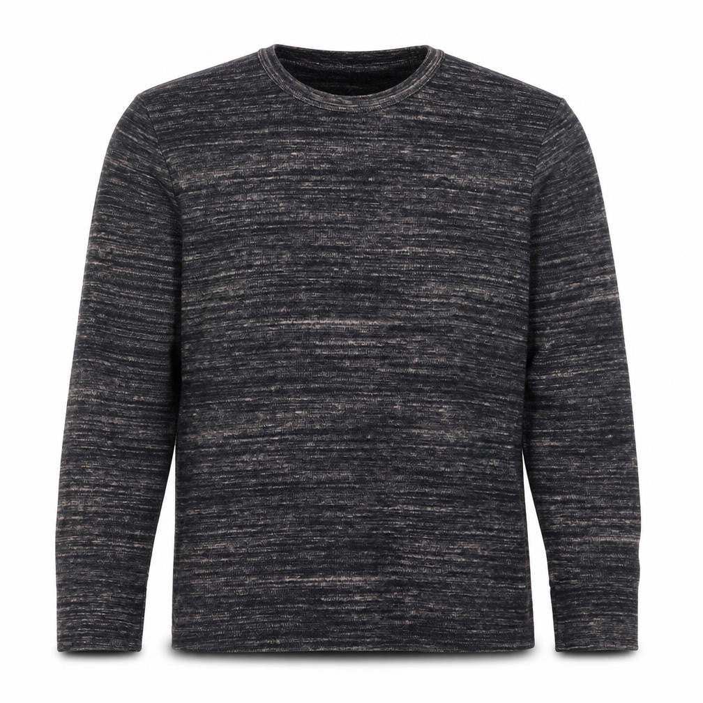 Hollister Men’s Grey Marl Logo Crew Neck Pullover Sweatshirt M