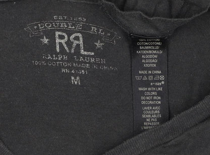 Double RL Ralph Lauren Men's Black M Logo Graphic Print T-Shirt