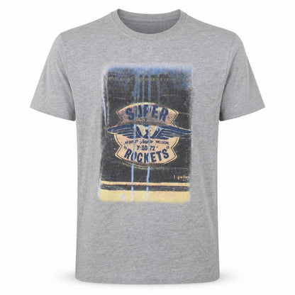 Superdry Mens Grey M Graphic Space Rocket Crew Neck T-Shirt