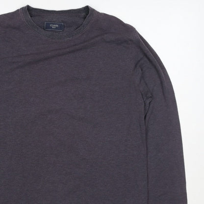 Atlantic Bay Men’s Grey Size S Long Sleeve Crew Neck Jersey T-Shirt