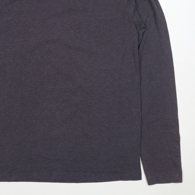 Atlantic Bay Men’s Grey Size S Long Sleeve Crew Neck Jersey T-Shirt