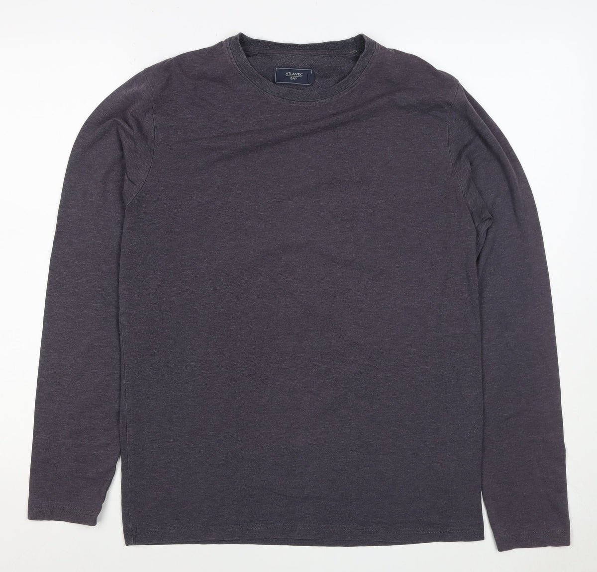 Atlantic Bay Men’s Grey Size S Long Sleeve Crew Neck Jersey T-Shirt