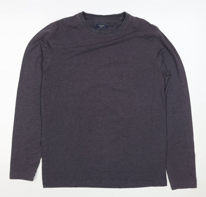 Atlantic Bay Men’s Grey Size S Long Sleeve Crew Neck Jersey T-Shirt