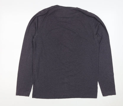 Atlantic Bay Men’s Grey Size S Long Sleeve Crew Neck Jersey T-Shirt