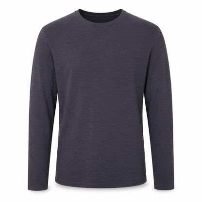 Atlantic Bay Men’s Grey Size S Long Sleeve Crew Neck Jersey T-Shirt