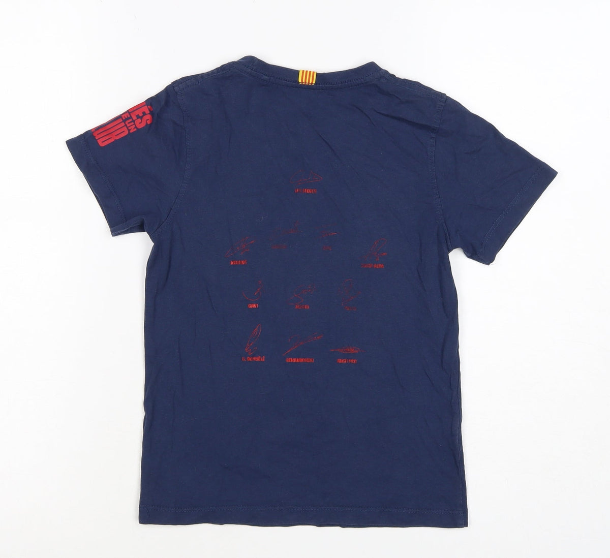 FC Barcelona Boys Blue 6 Years Logo Football Graphic T-Shirt