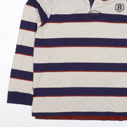 Marks and Spencer Blue Harbour Men’s Multicoloured XL Striped Rugby Polo