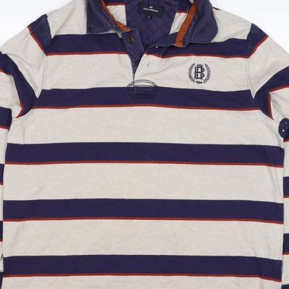 Marks and Spencer Blue Harbour Men’s Multicoloured XL Striped Rugby Polo
