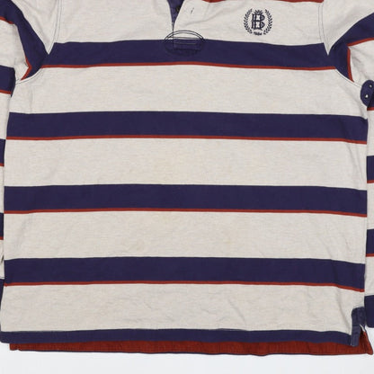 Marks and Spencer Blue Harbour Men’s Multicoloured XL Striped Rugby Polo