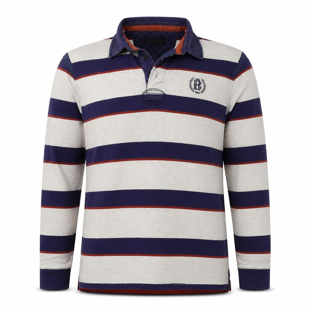 Marks and Spencer Blue Harbour Men’s Multicoloured XL Striped Rugby Polo