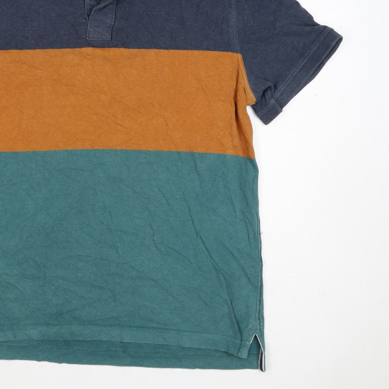 FatFace Mens Multicoloured Colourblock Cotton Polo Shirt XL