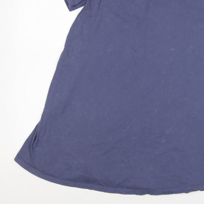 ASOS Women Blue UK 8 Trapeze Swing Jersey Short Sleeve Dress
