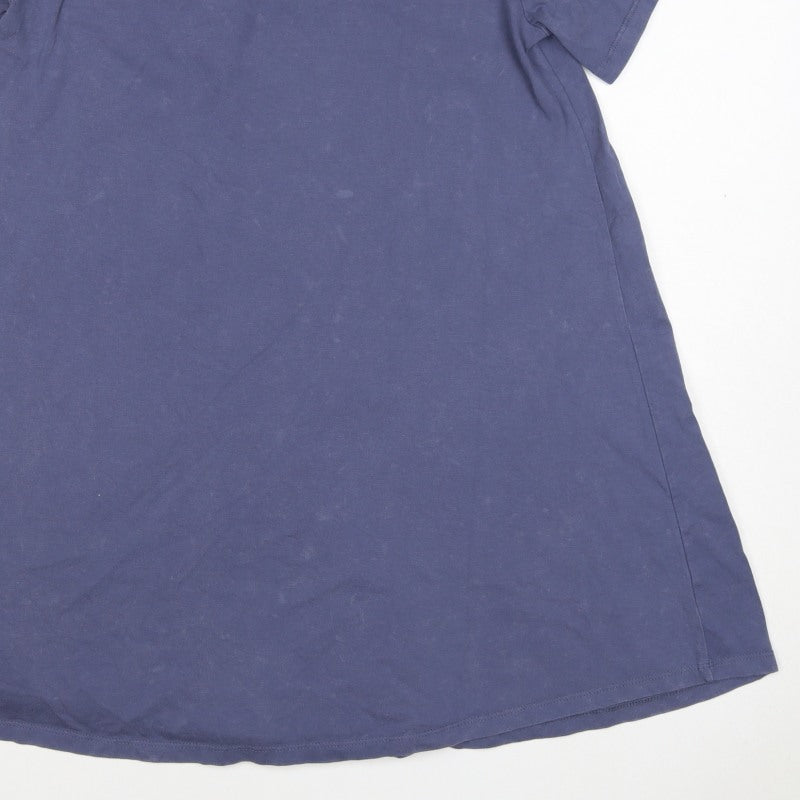 ASOS Women Blue UK 8 Trapeze Swing Jersey Short Sleeve Dress