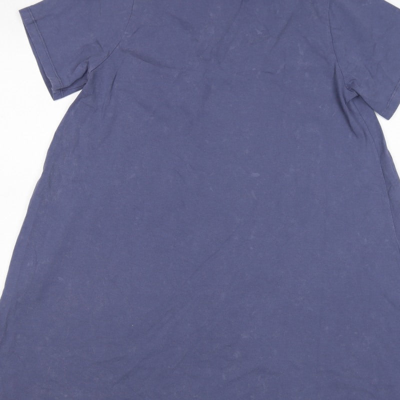 ASOS Women Blue UK 8 Trapeze Swing Jersey Short Sleeve Dress