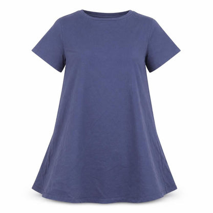 ASOS Women Blue UK 8 Trapeze Swing Jersey Short Sleeve Dress