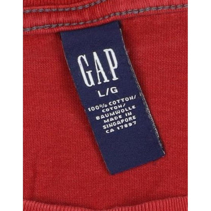 Gap Men's Red L Crew Neck Cotton Pullover Sweatshirt Long Sleeve