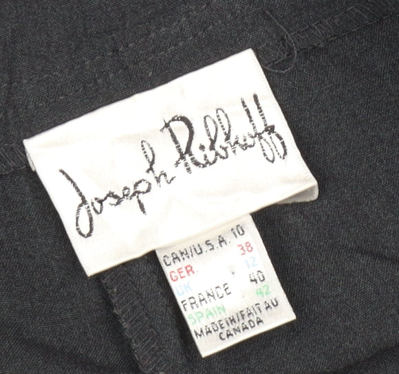 Joseph Ribkoff Women Black UK 12 Straight Tailored Trousers Pockets