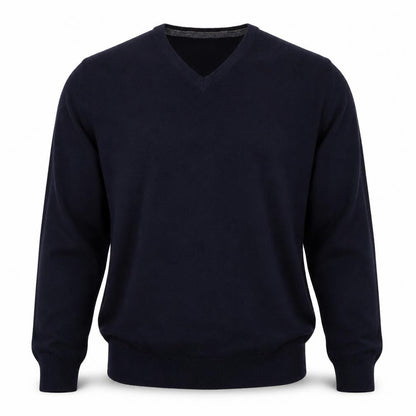 Autograph Men’s Blue L Pure Cashmere V-Neck Pullover Jumper
