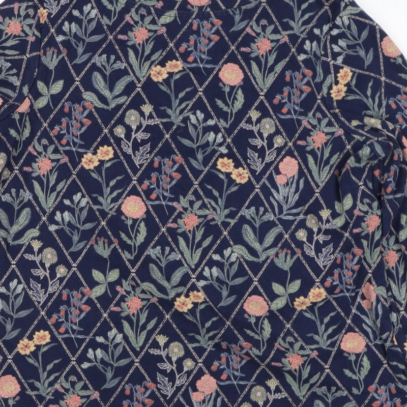 Joules Women's Multicoloured Floral UK 16 Long Sleeve Cotton Jersey T-Shirt