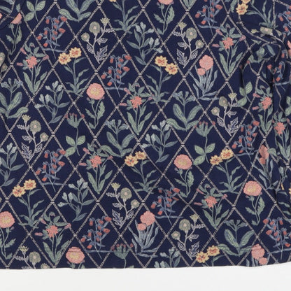 Joules Women's Multicoloured Floral UK 16 Long Sleeve Cotton Jersey T-Shirt