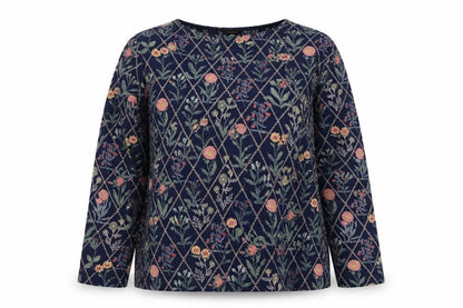 Joules Women's Multicoloured Floral UK 16 Long Sleeve Cotton Jersey T-Shirt