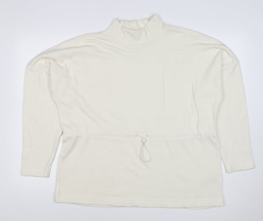 M&S Goodmove Women’s Ivory UK 14 Pullover High Neck Sweatshirt